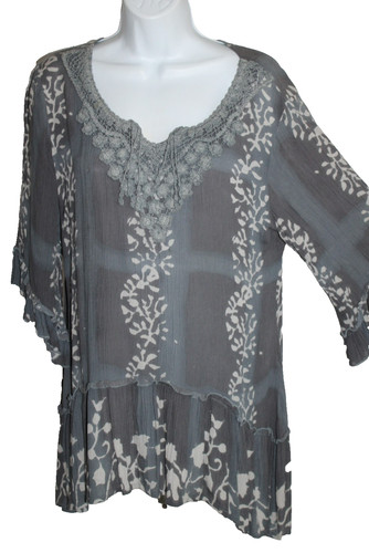 Sacred threads blue grey boho - blue-grey,